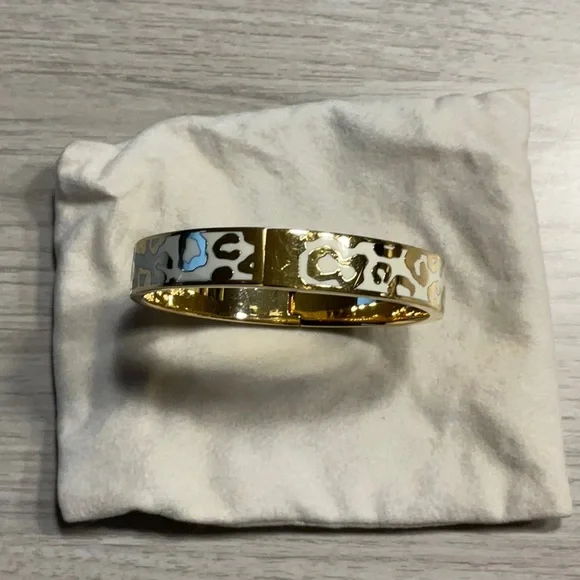 Kate Spade New York Changing Spots Hinge Bracelet Cream Gold- Rare - Picture 9 of 16